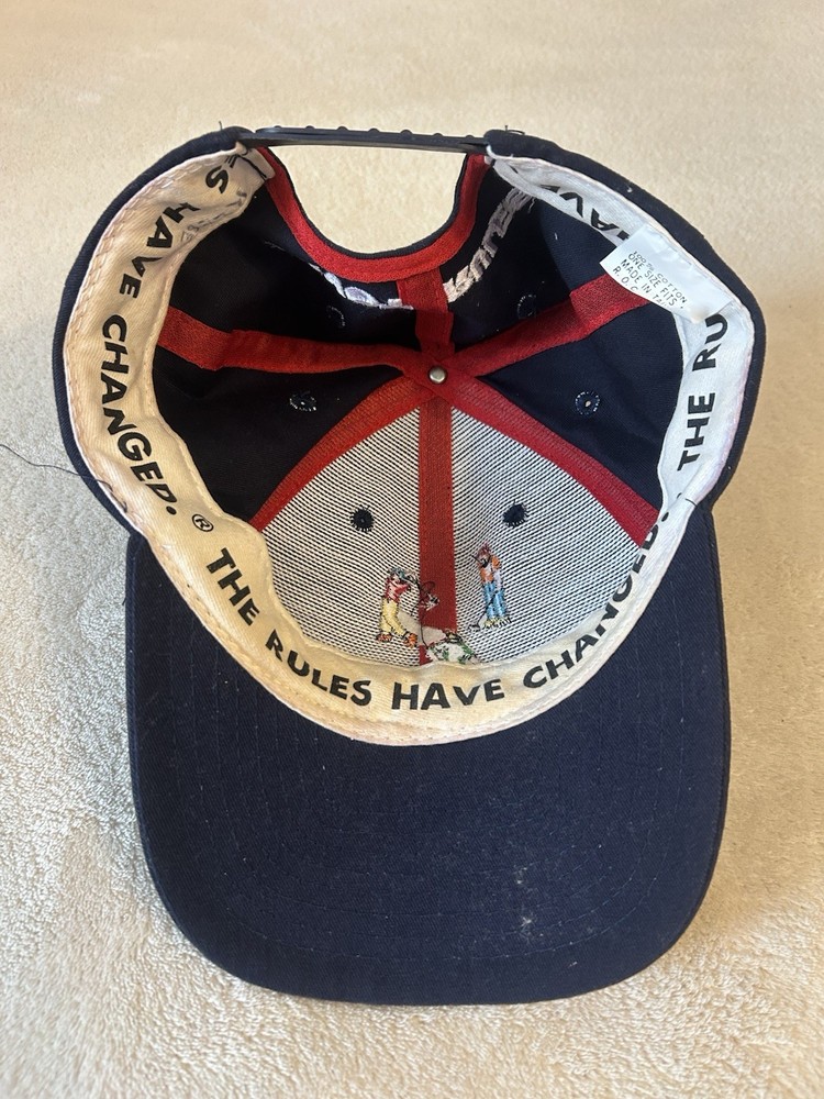 Pivot Rules Golf SnapBack Hat Navy Blue Embroidered Baseball Cap Adjustable