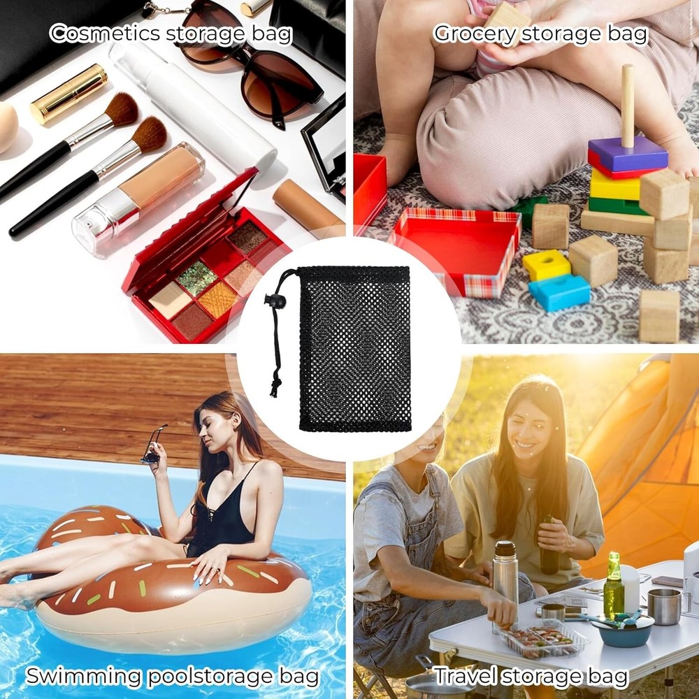 6 Pcs Small Mesh Bags Drawstring, 6x4 Inch Net Bag Drawstring...
