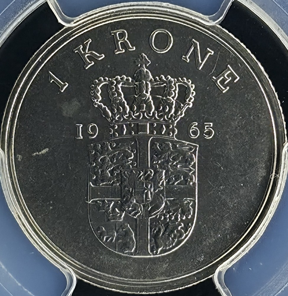 1965 Denmark Frederik IX Krone | PCGS MS62