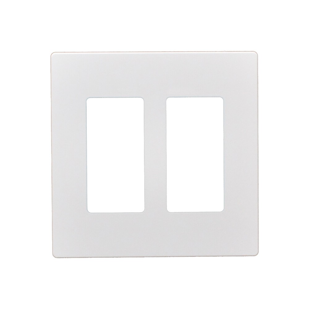 2 Gang Screwless Snap On Decorator Wall Plate White