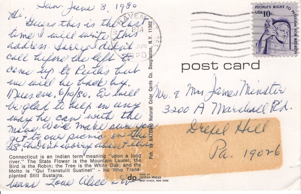 CONNECTICUT, THE CONSTITUTION STATE - PC1302