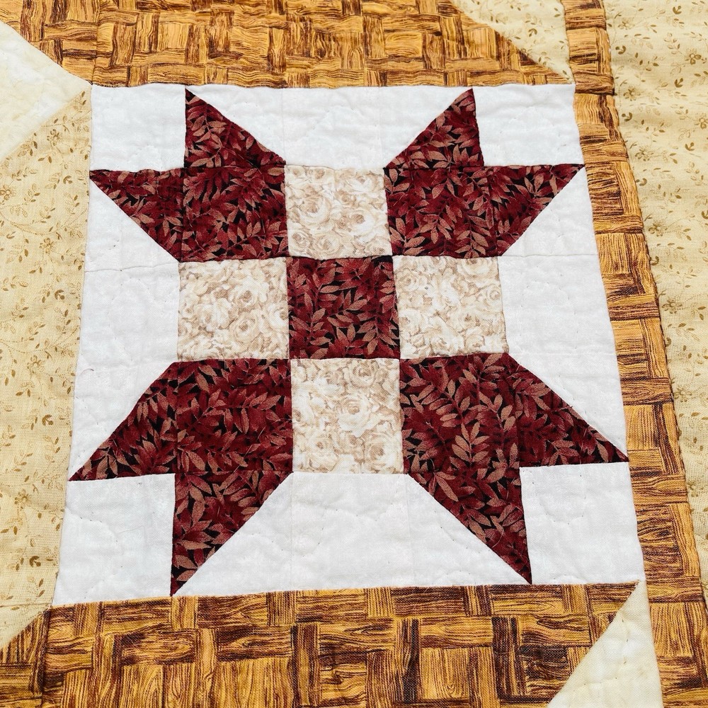 Quilt handmade Lap Throw Miss Direction 35”x34”