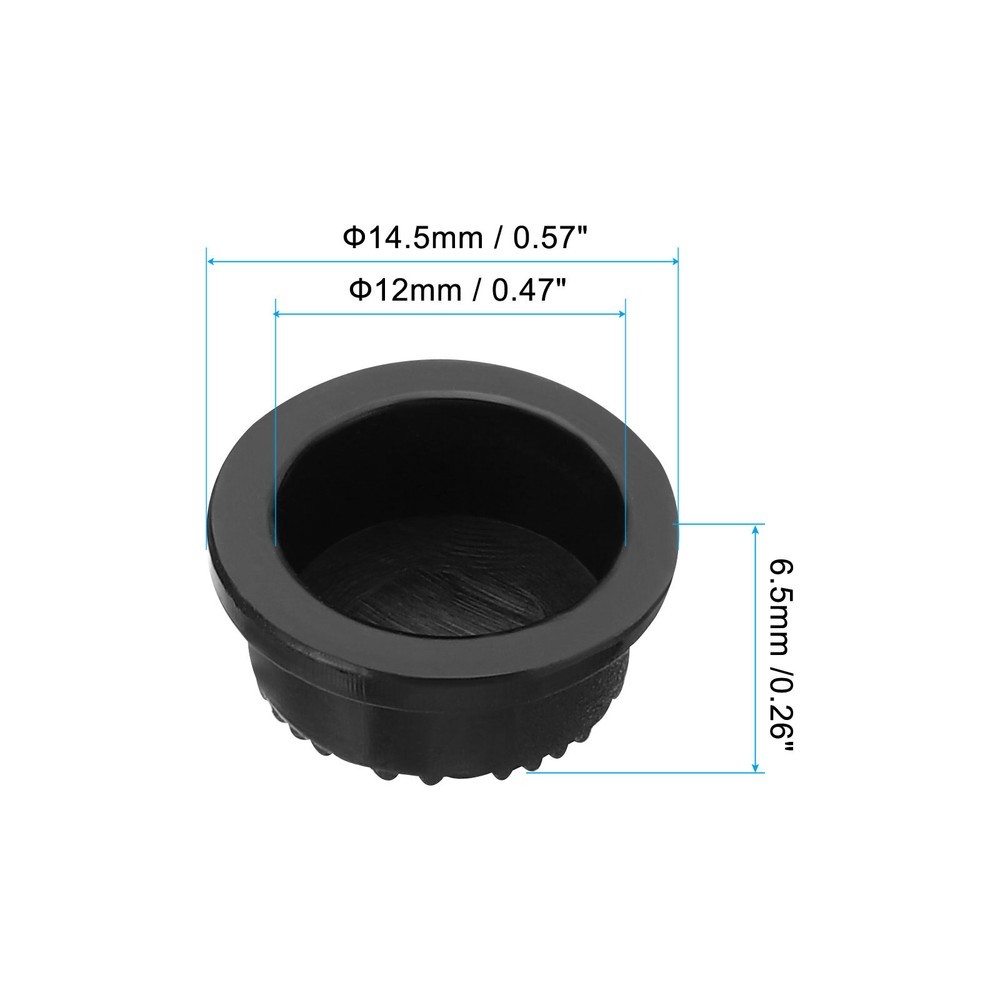 0.47" LED Flashlight Switch Cap, 5 Pcs Silicone Soft Boot Cover, Black