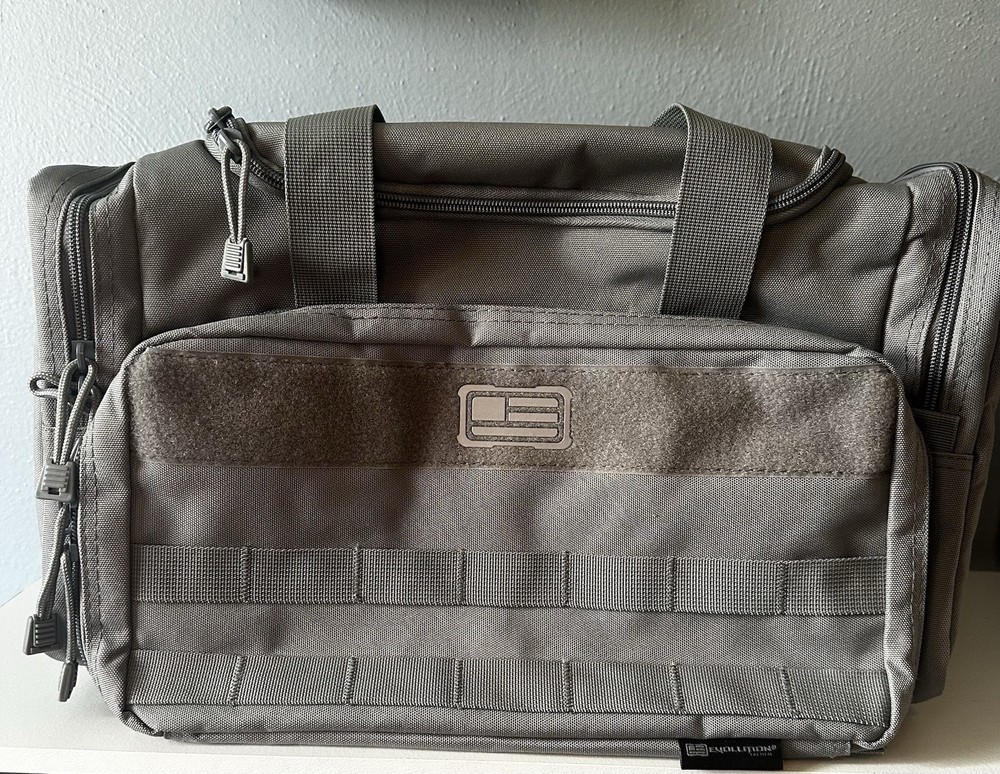 Evolution Tactical Gray Range Bag MOLLE Pistol Gear Bag Used Once