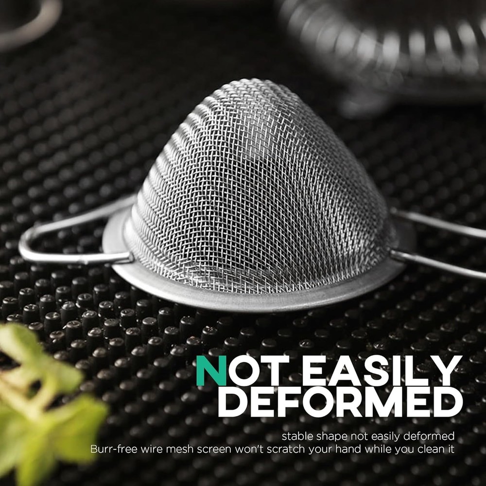 Classic 3.3" Fine Mesh Strainer in Silver - Elegant, Durable & Dishwasher Safe