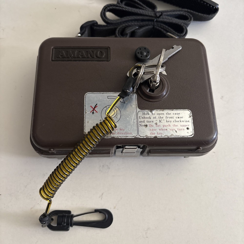 Amano PR-600 Watchman's Time Clock W/Master Keys UNTESTED PREOWNED