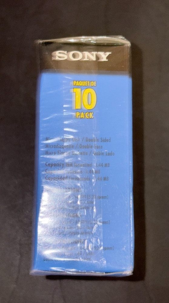 SONY 2HD Floppy Diskettes 1.44MB 10 Pack NEW & SEALED
