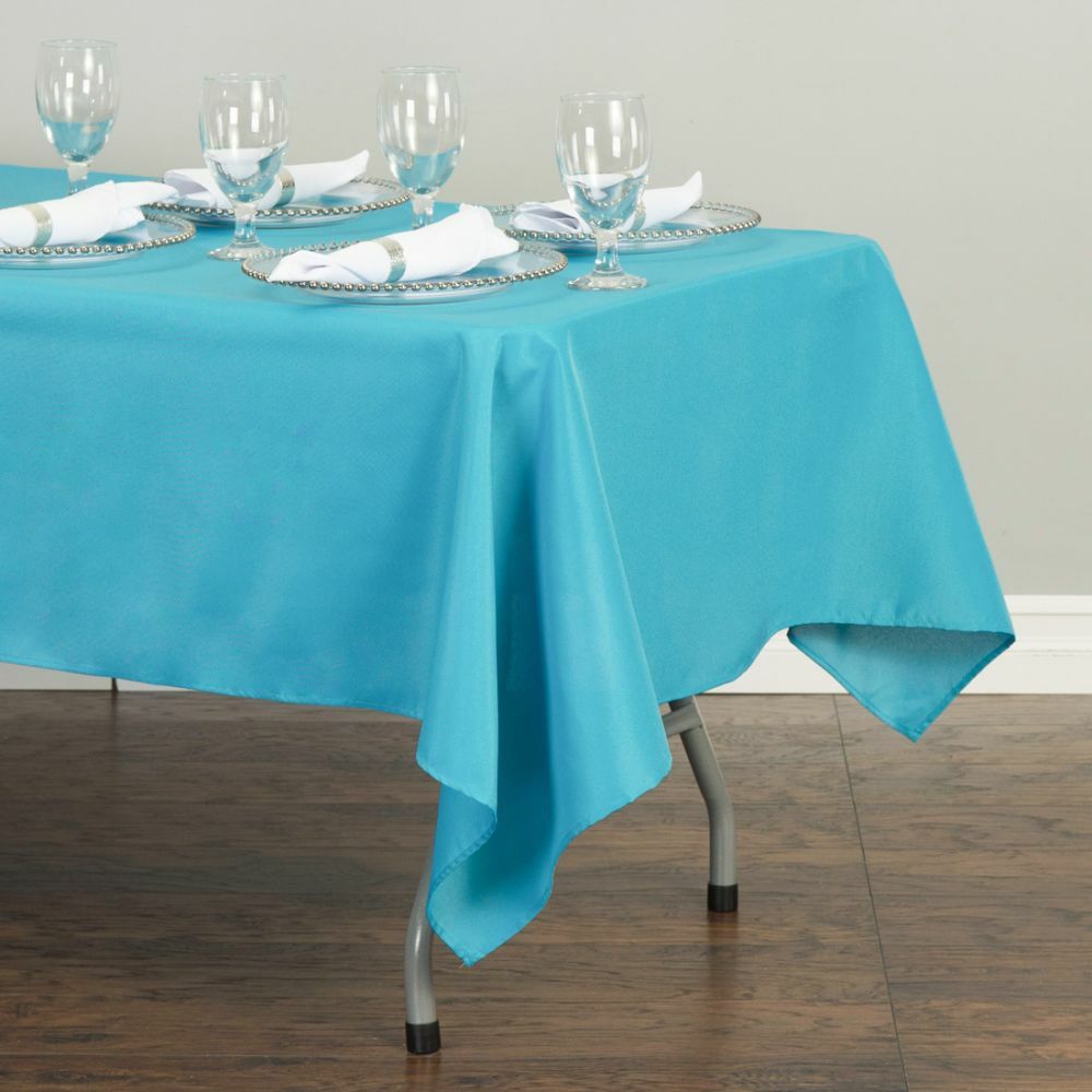1 or 10 pcs 70 x 120 in. Rectangular Poly Tablecloth 33 colors Wedding Party