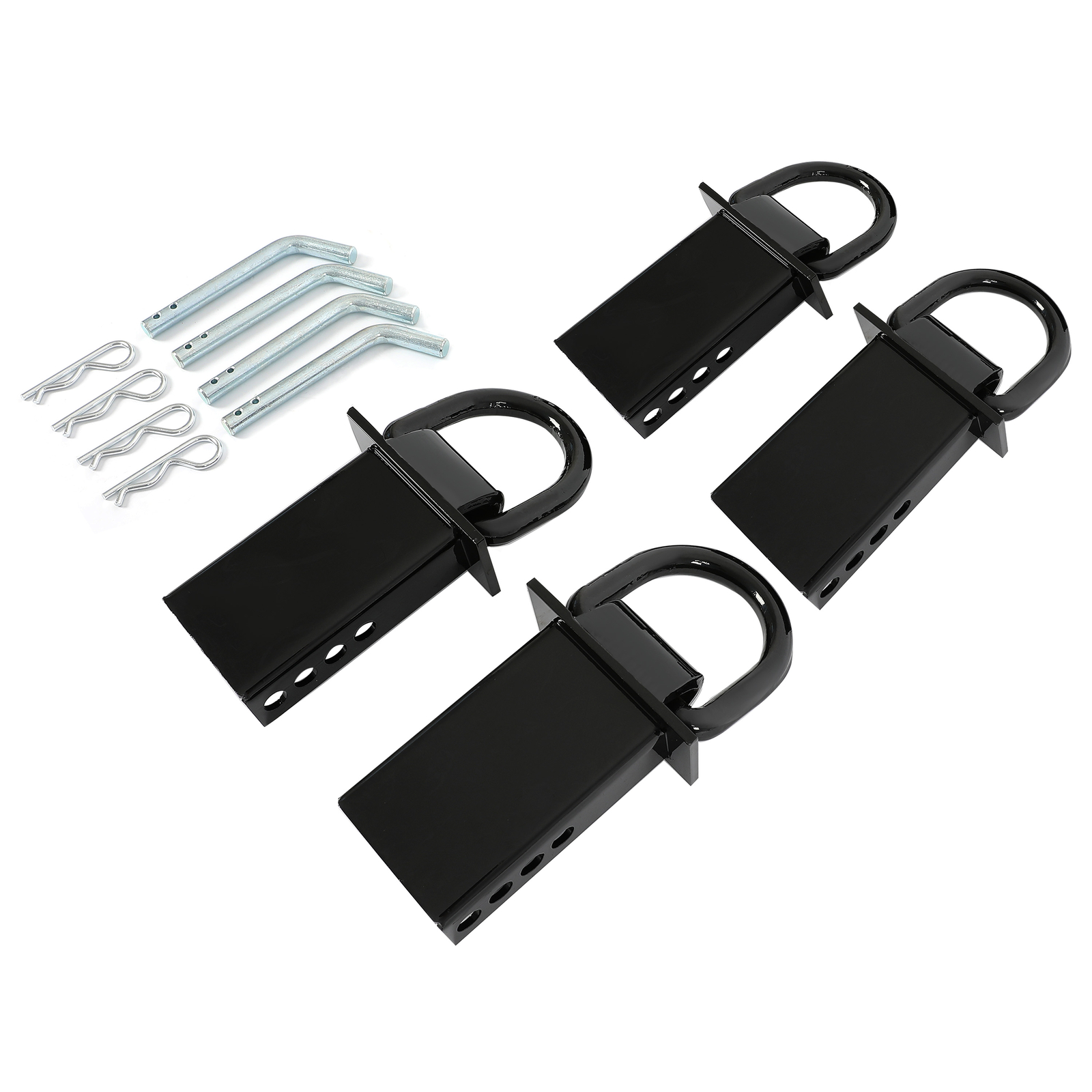 4X Standard 2"x4" Heavy Duty Trailer Adjustable Stake Pocket D Ring Zinc Coated