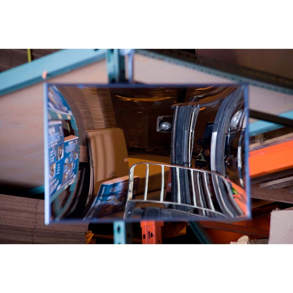 Rectangular Flat Glass Convex Mirror Indoor 16"x24"