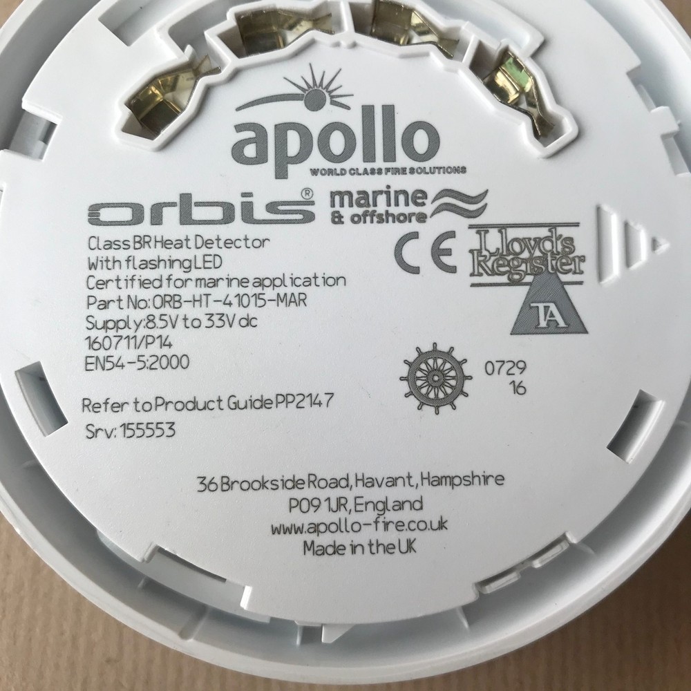 APOLLO ORB-HT-41015-MAR HEAT DETECTOR CLASS BR