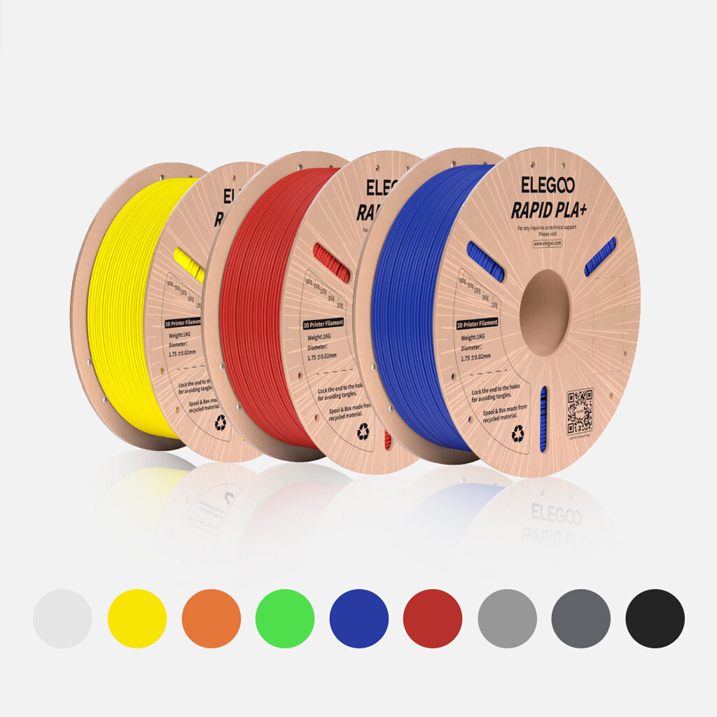 【Buy 6 Get 4 Free,Add 10】ELEGOO Rapid PLA+ 3D Printer Material Filament 1KG