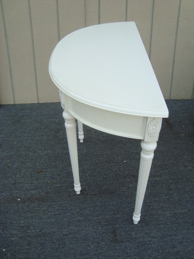 62033 White Console Hall Table Server Sideboard w/ Drawer