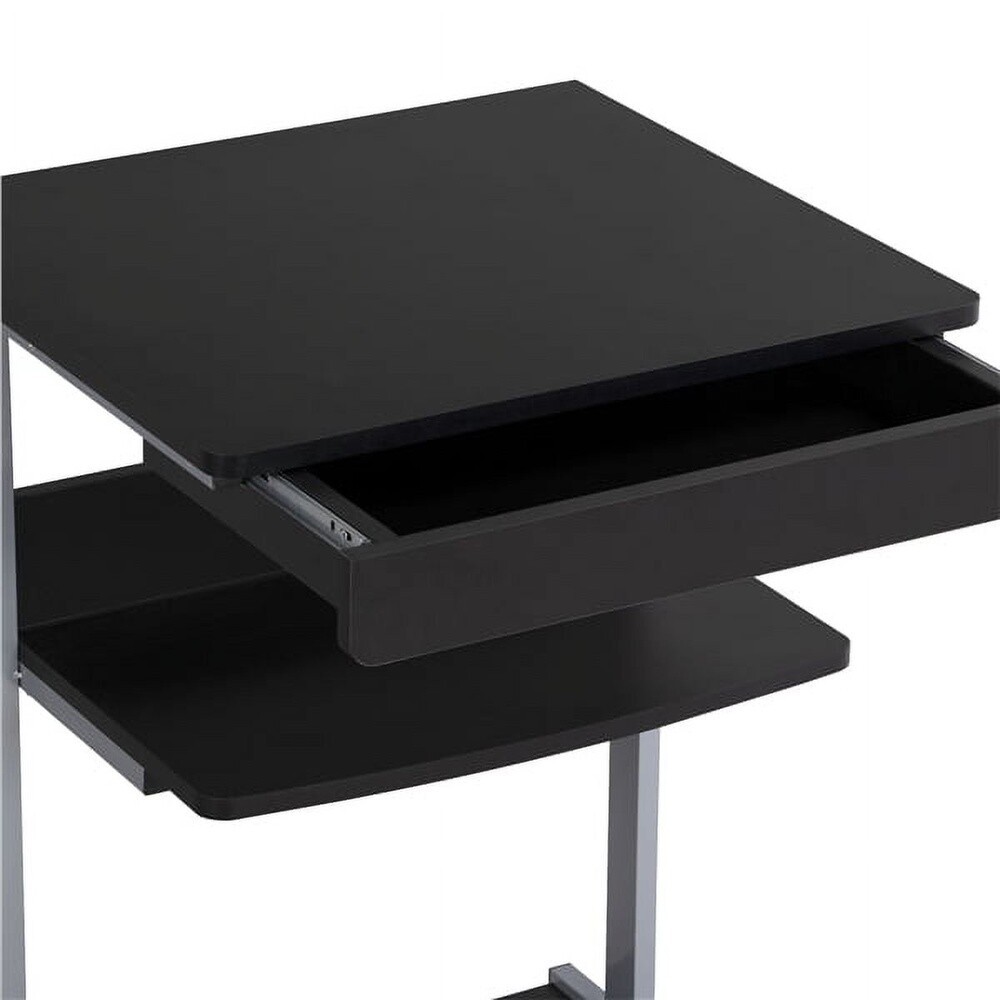 Rolling Computer Desk W/ Shelves Drawer Mobile Office Table Multi-Functional New