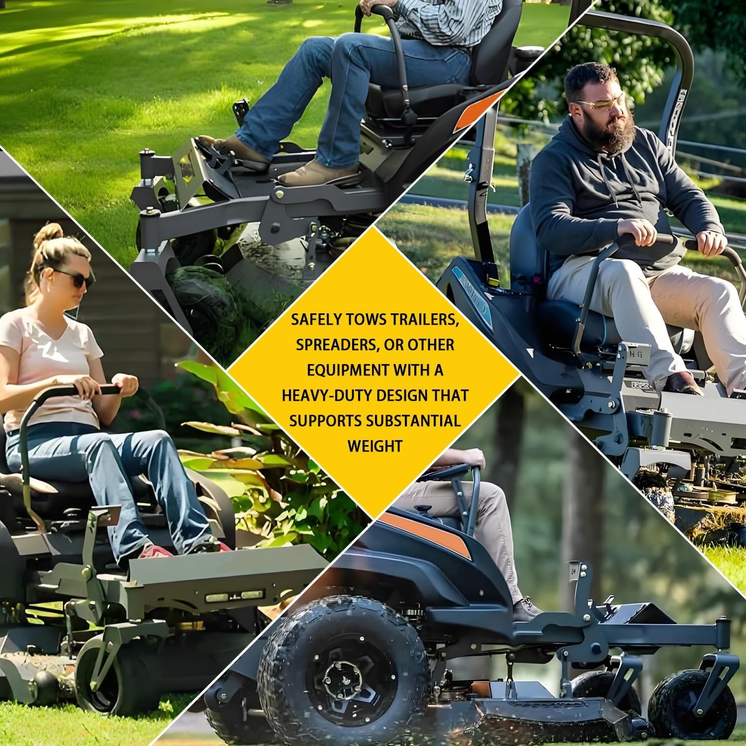 Receiver Hitch Plate for Spartan Mowers RZ Series, 1/4" Steel,(2016-2024 Models)