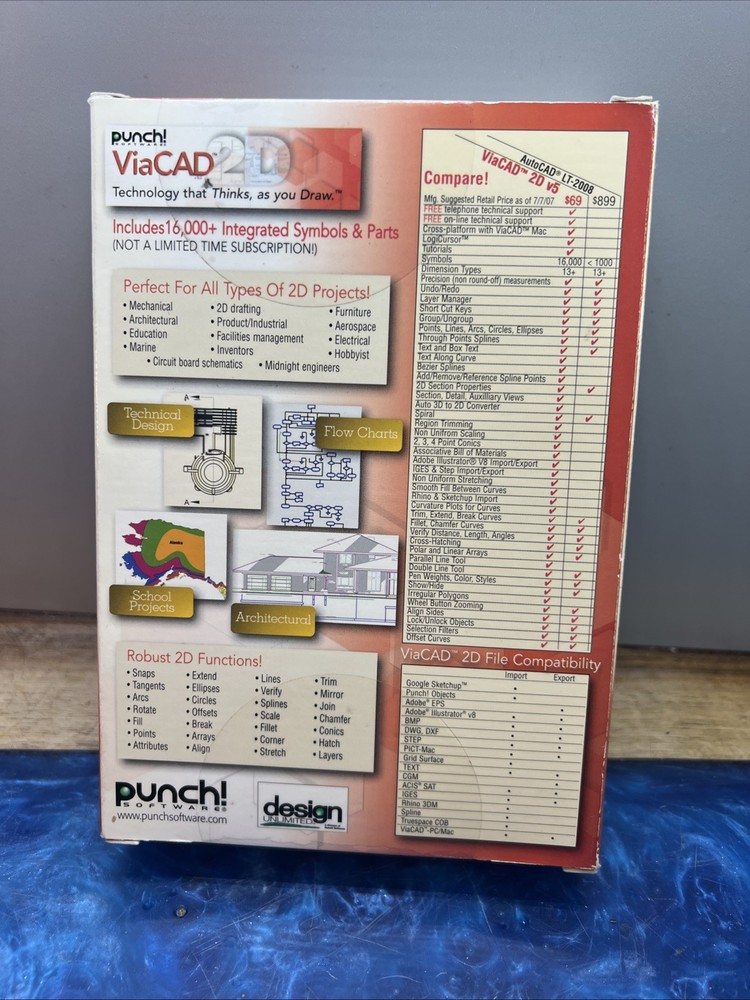 Viacad 2D Software - PC / MAC - Punch Software - Brand New