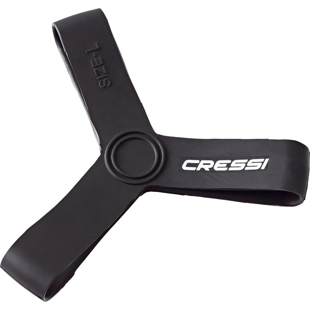 Cressi Rubber Fin Keeper, Pair, Black