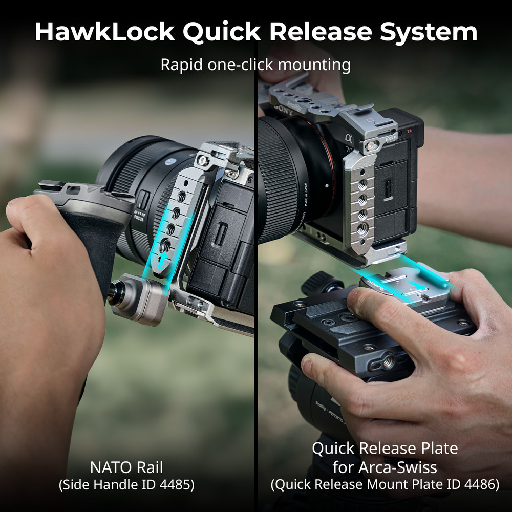SmallRig HawkLock Quick Release Camera Cage Kit for Sony A7C II/ A7CR Camera