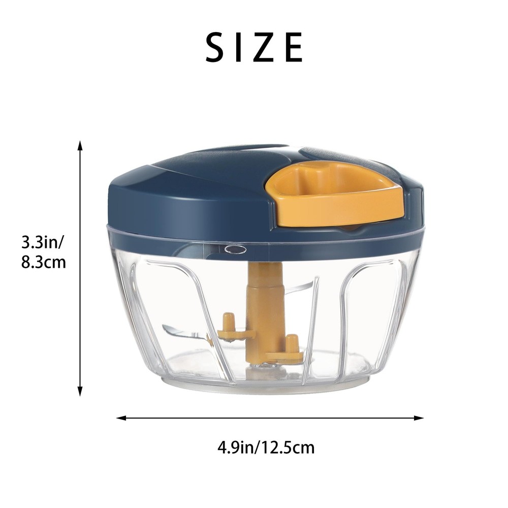 Ourokhome Manual Food Processor Vegetable Chopper Portable Hand Pull String Garl