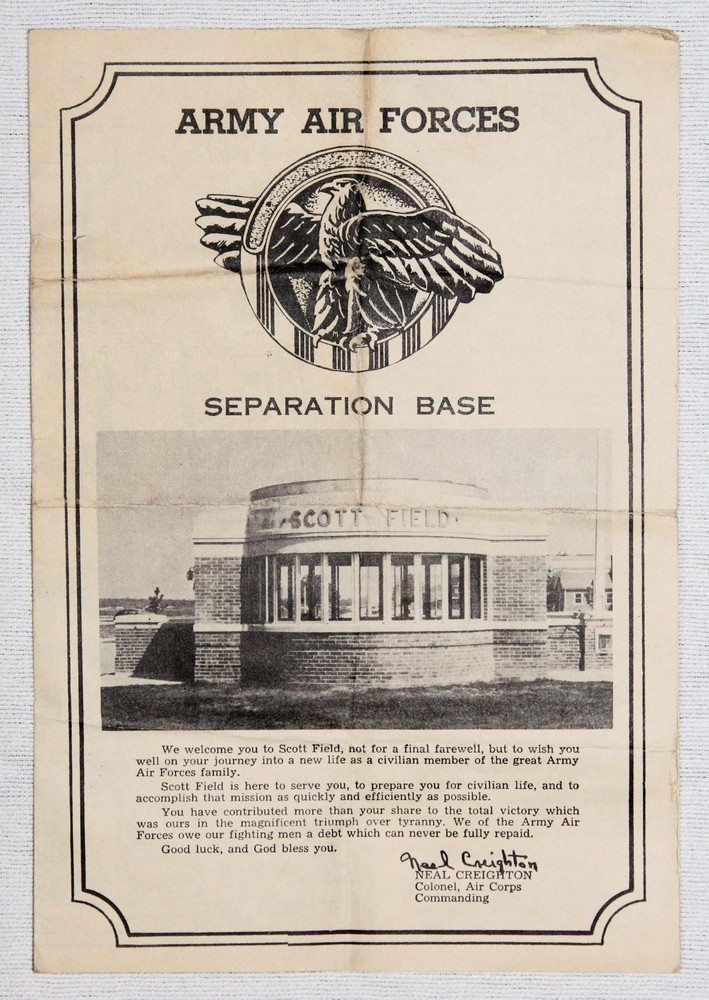 ORIGINAL SMALL WWII AAF PAPER GROUPING