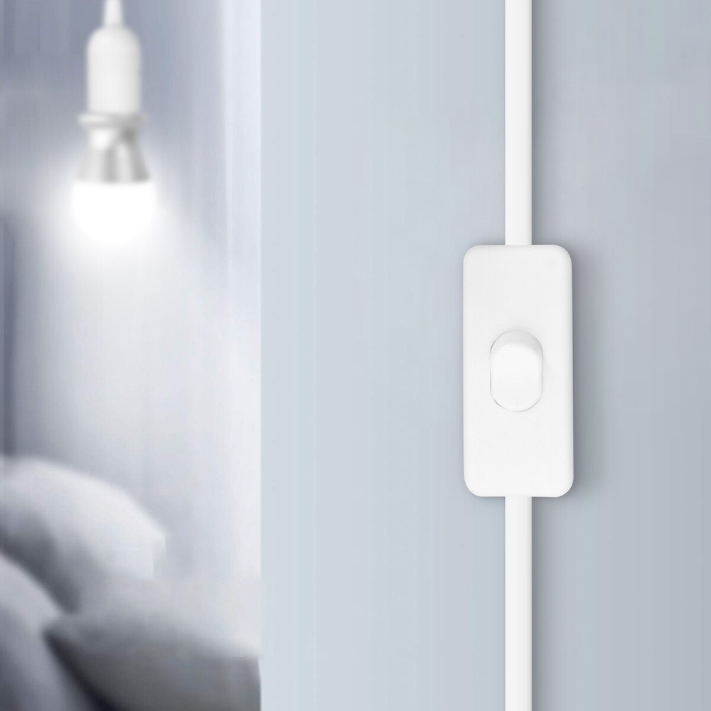 2Pcs Light Lamp Cable Switch E26/E27 Bulb Socket Extension Hanging Pendant 1.8M