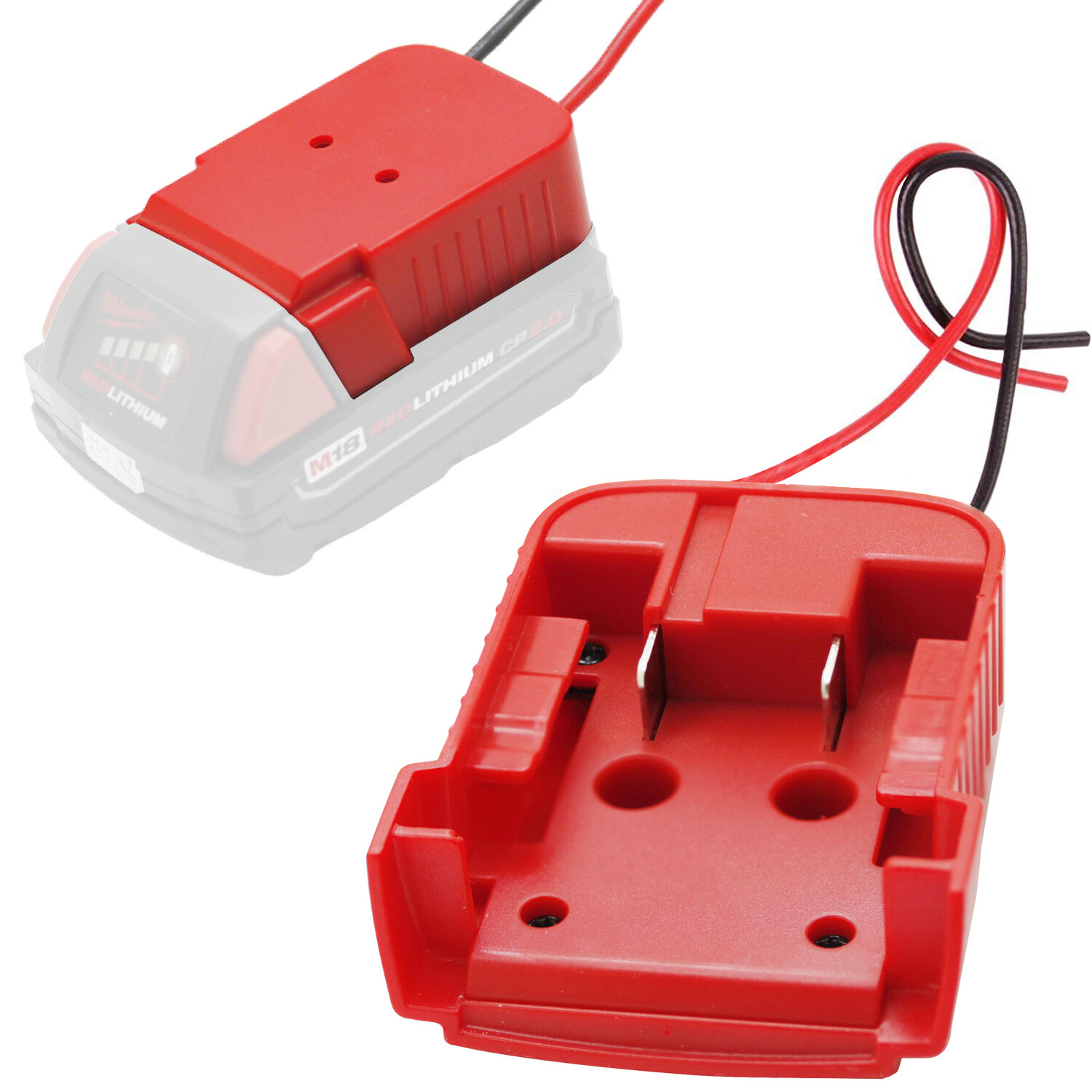 DIY Power Wheels Adapter Connect Compatible With Milwaukee M18 18V Battery Dock