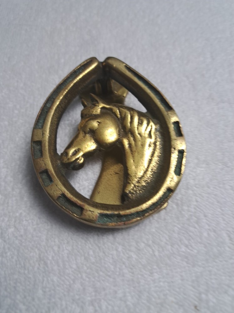 Horseshoe Head Door Knocker Brass