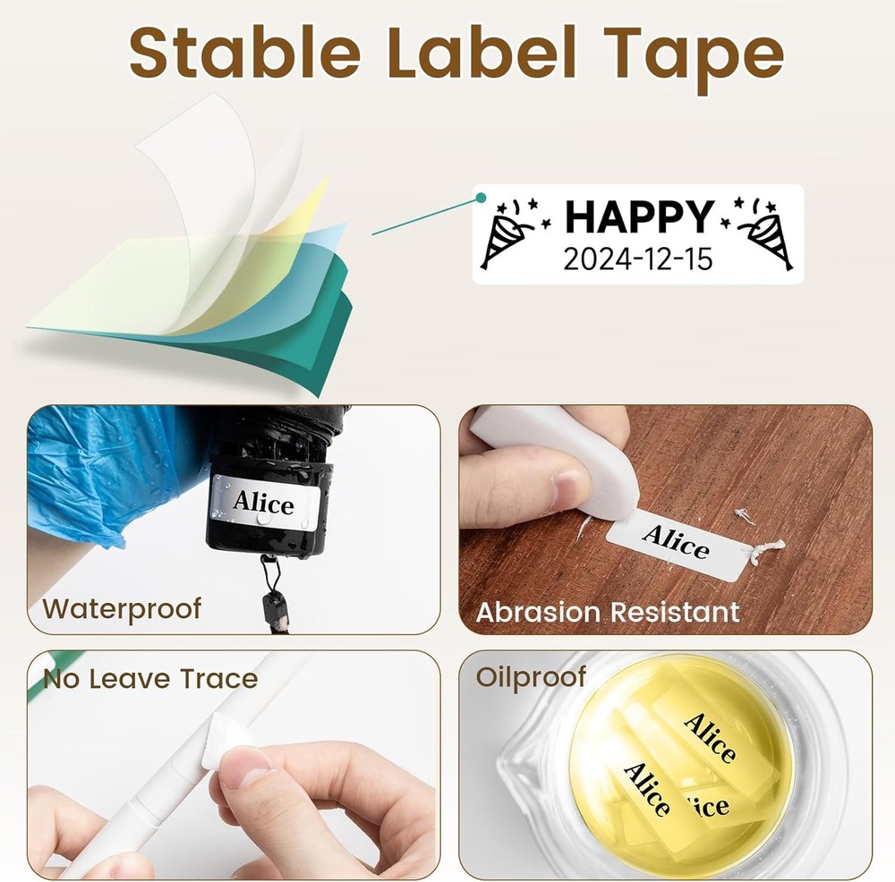 Label Maker Machine with Tape NIIMBOT Label Maker D30 Mini Portable Bluetooth