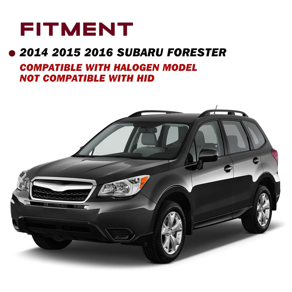 Forester 2014-2016 Halogen Headlight Assembly Left Driver Side Chrome