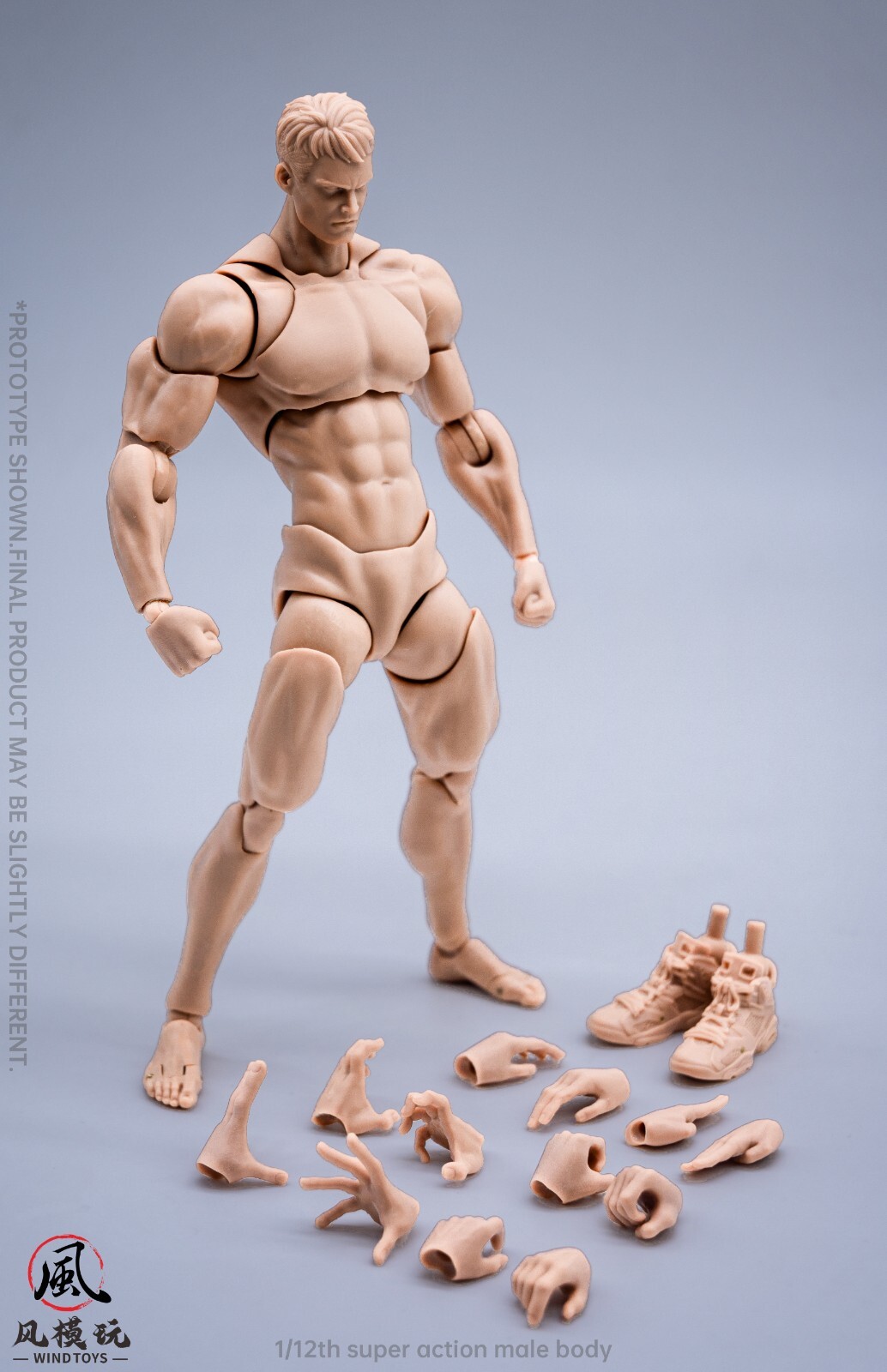 USA Wind Toys  1/12 Super Flexible Male White Skin Action Figure Body Toys