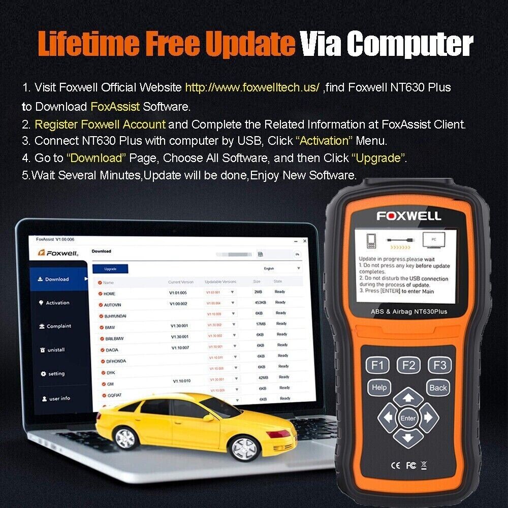 Lexus OBD2 Car Code Diagnostic Tool ABS Bleed SRS SAS Engine Reset Kit US NT630