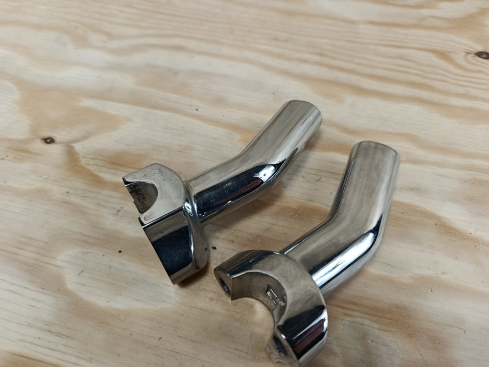 (K) CHROME 4" PULLBACK RISERS FOR 1" HANDLEBARS HARLEY DAVIDSON