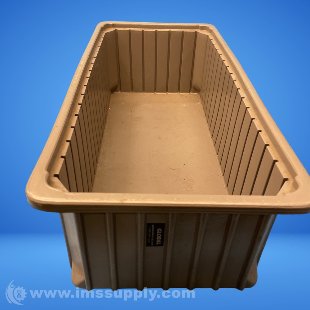 Global PET0224-070 Dividable Stackable Plastic Box 24" x 12" x 7" USIP