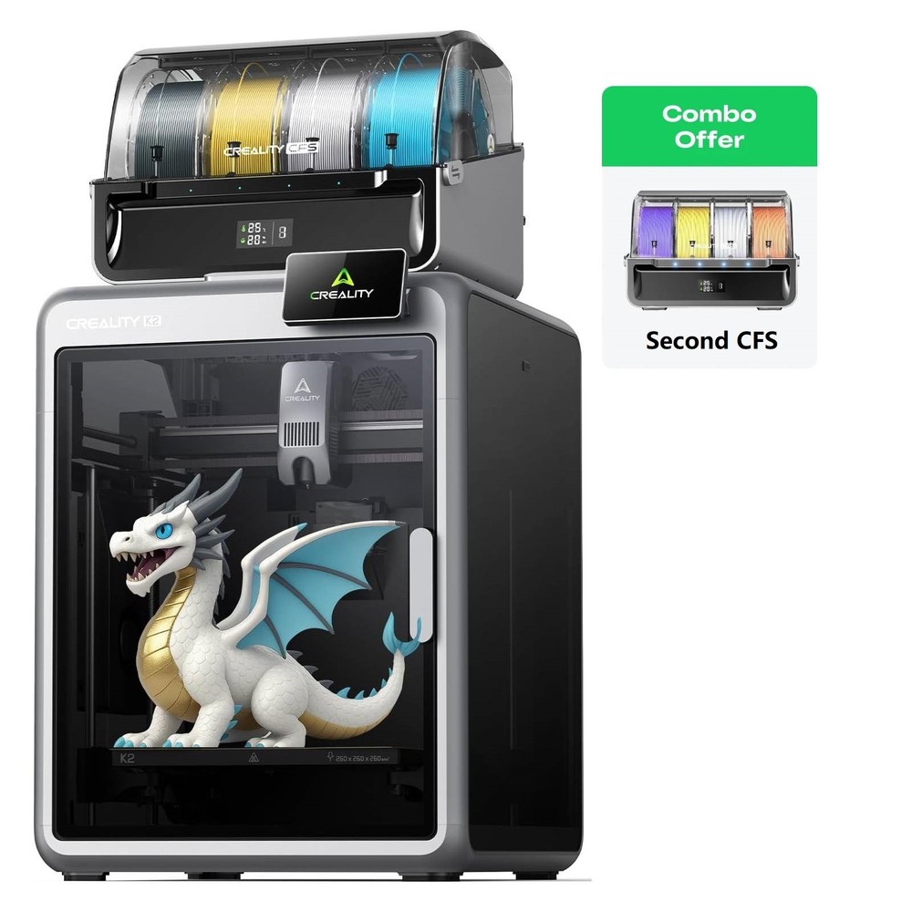 Creality K2 Combo Multicolor 3D Printer 600mm/s Printing Speed mit Extra CFS