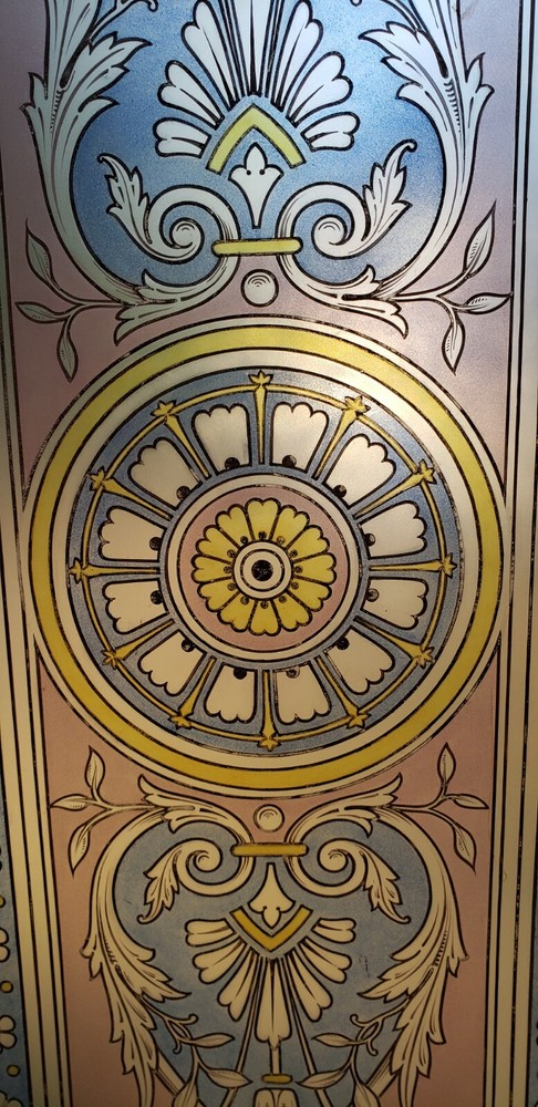 ANTIQUE EUROPEAN PAINTED GLASS WINDOW PR