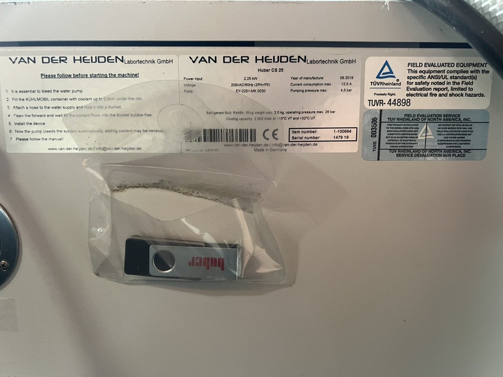 Huber CS25 Chiller - For Parts Unit Does Not Function.