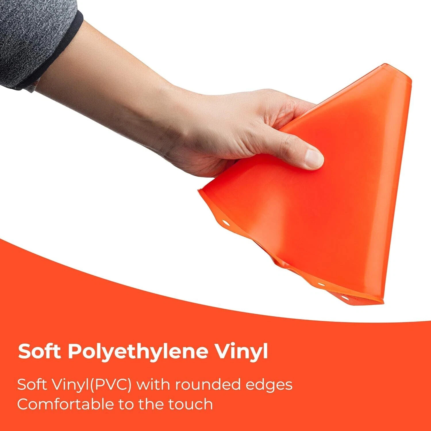 CARTMAN Plastic Training Cones 7 Inch 24 Pack