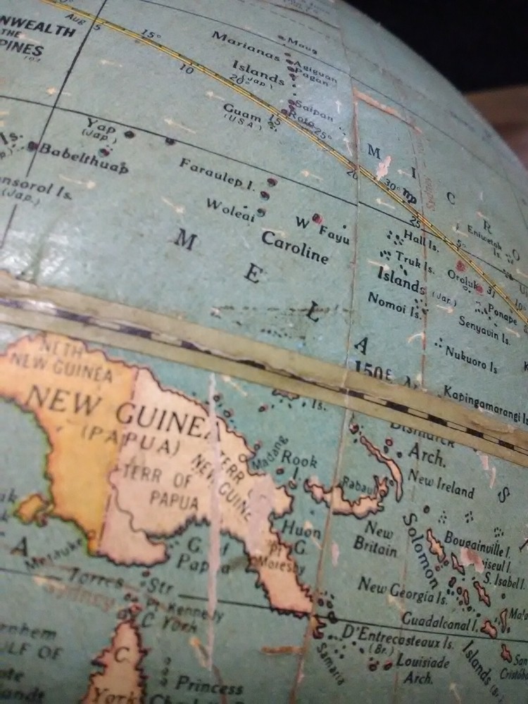Cram's Universal Terrestrial Globe 12" #3 Desktop Tabletop Geography Vintage