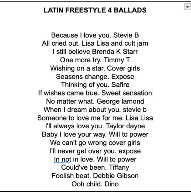 Latin Freestyle - 4 CD's