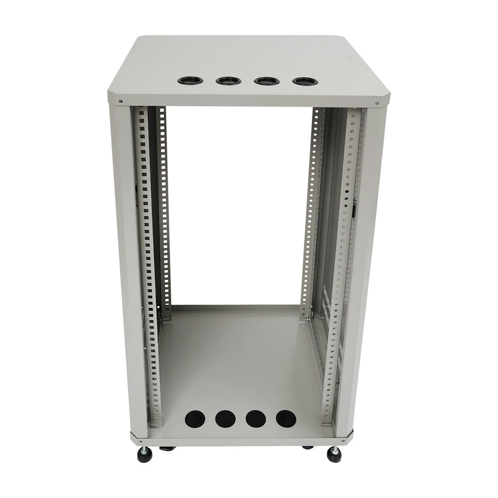 Rolling DJ Mixer Stand, 22U Stereo & Server Rack with Wheels, Open Frame Rack