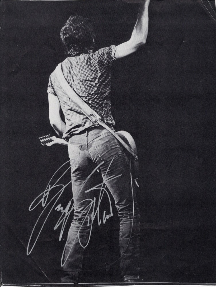 Bruce Springsteen - Signed B&W Page