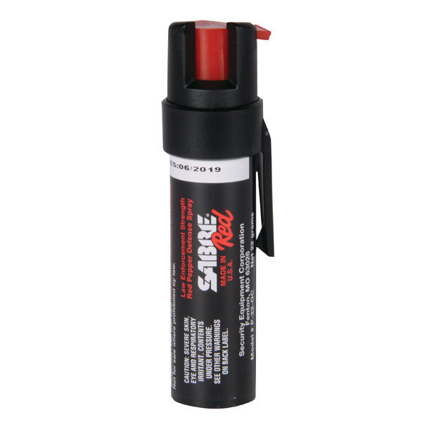 Sabre Black Compact Pepper Spray With Clip, Self Defense, College Dorm P-22-OC
