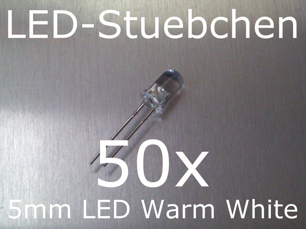 50 x 5 mm LED warm white