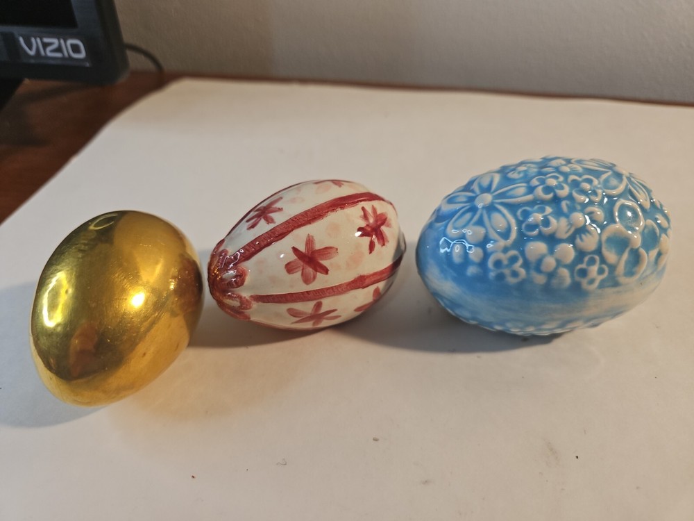 Set of 3 Ceramic Easter Eggs