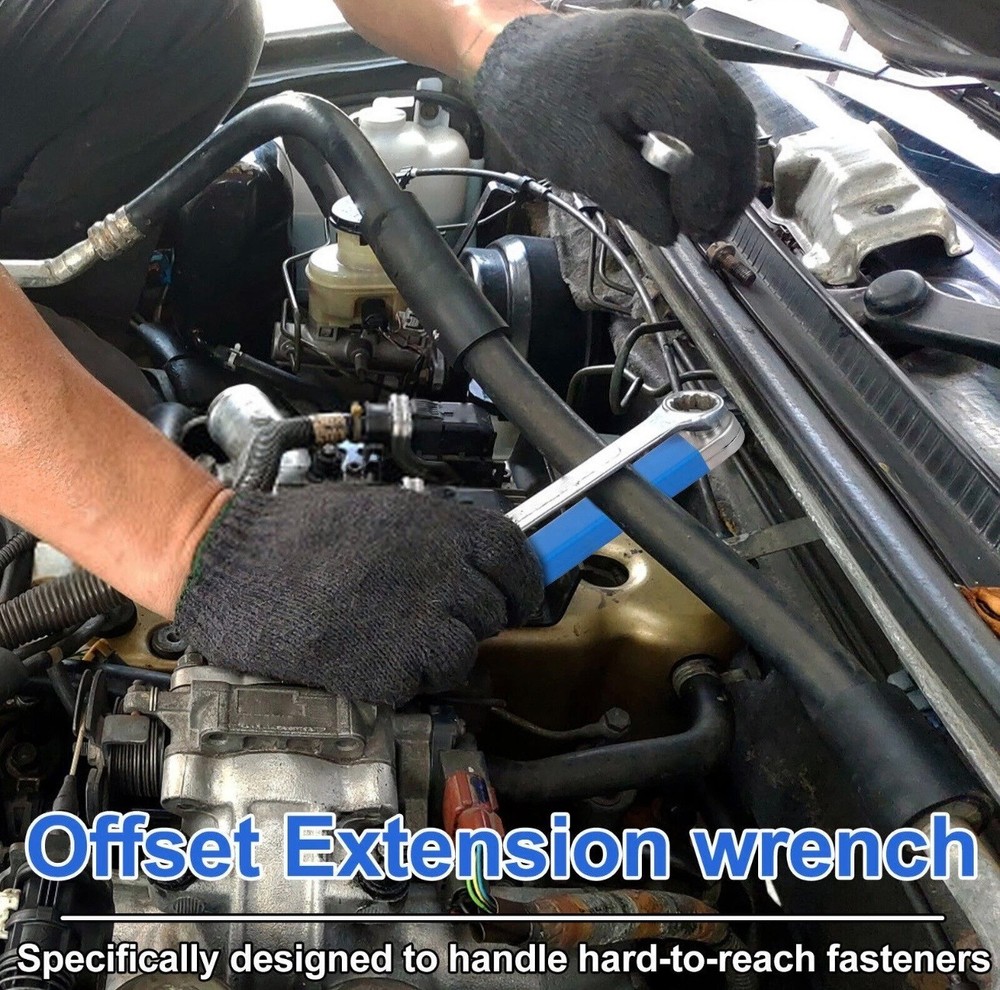 3/8" Offset Extension , 15" Impact Ready Socket Tool with 1/4" 3/8" 1/2" Square