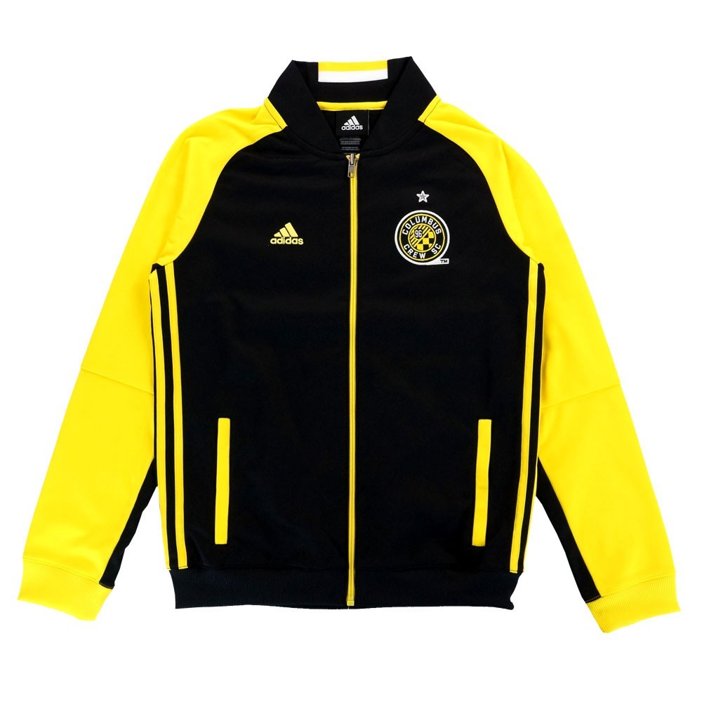 Columbus Crew SC MLS Adidas Full-Zip YOUTH (Black) Authentic Anthem Track Jacket