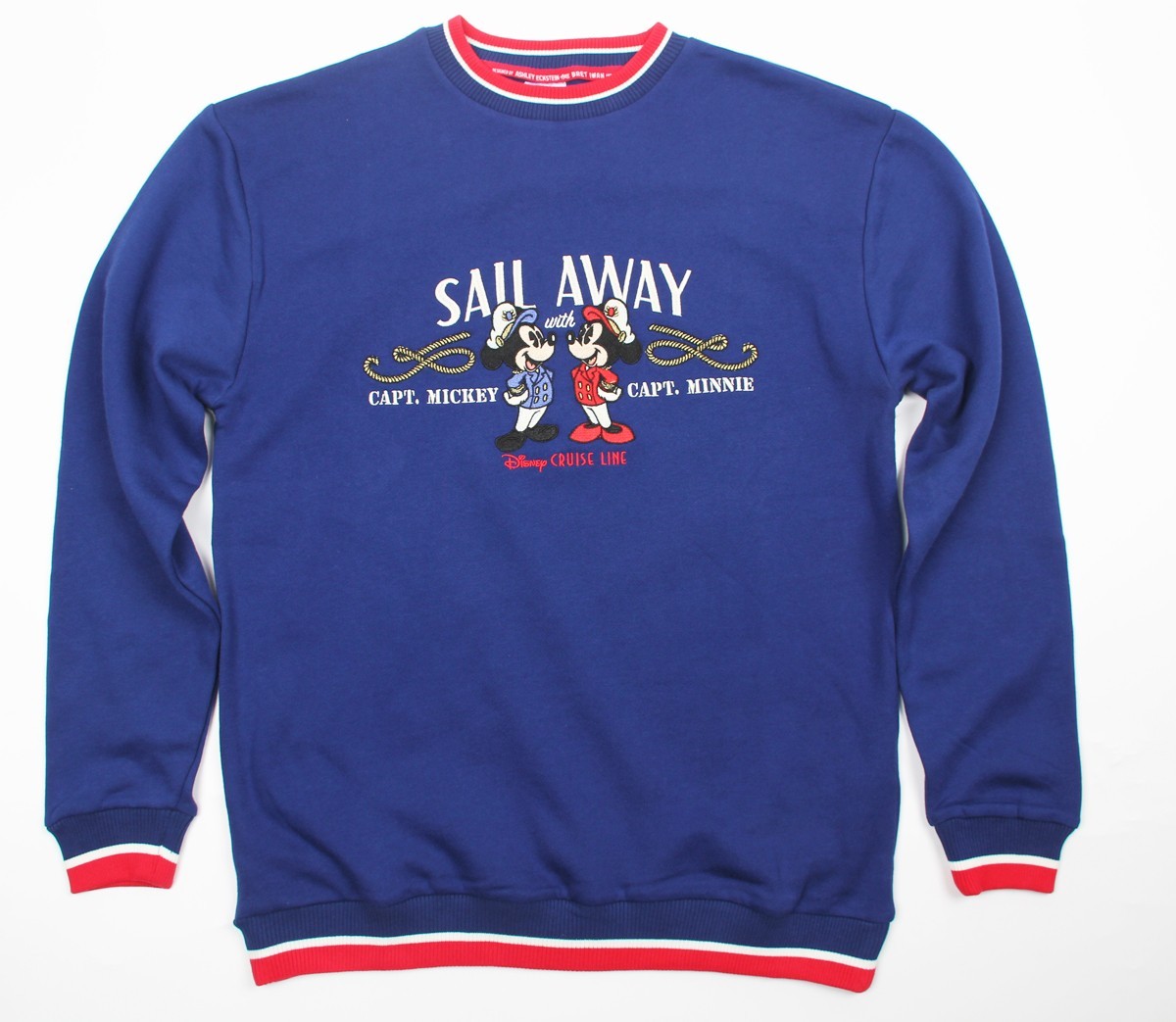 Disney Cruise Line "Sail Away" Crewneck sweatshirt Captain Mickey and Minnie L
