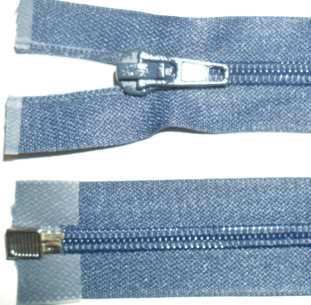 ZIPS 17"/43CM, NYLON TEETH PLASTIC, OPEN END, X1, VARIOUS COLOURS