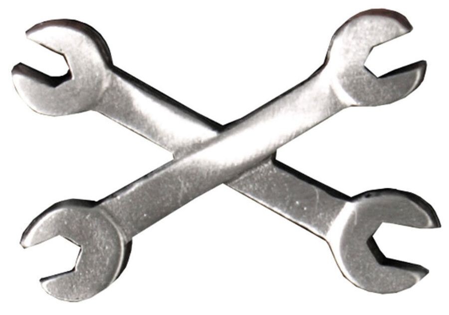 MECHANIC WRENCHES  CROSS JACKET VEST HARLEY CHOPPER BIKER PIN   1.5 inch