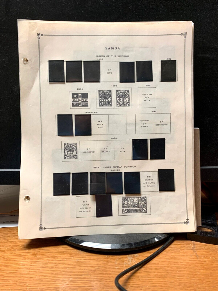 Scott Album Pages Samoa 1887-2005 40 Pages Nice Condition with Stamps |